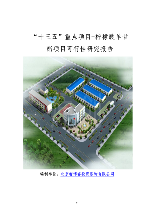 单甘酯项目可行性研究报告